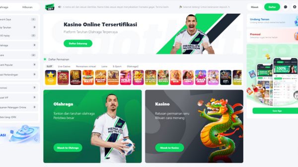 Tampilan situs Spotbet dengan slot gacor